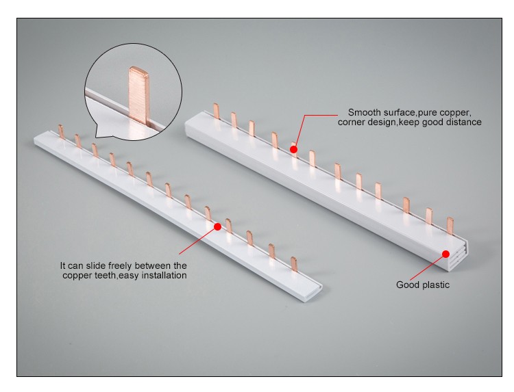 Haitai Electric Pin And Fork Type 1P/2P/3P/4P MCB Comb Copper Busbar