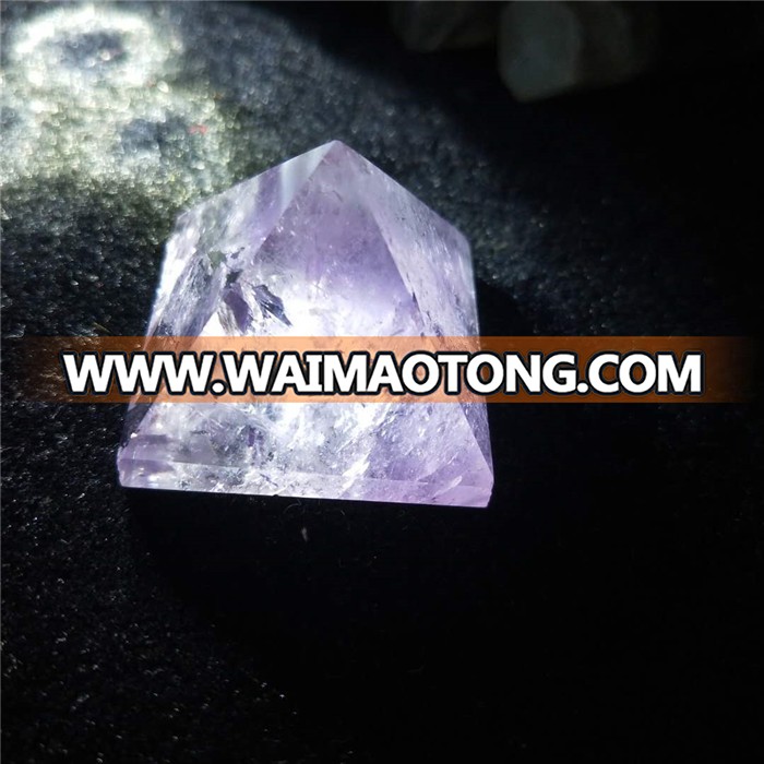 Flawless amethyst reiki pyramid for healing and metaphysical use