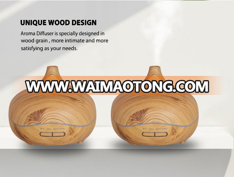 300ML Aromatherapy Essential Oil Diffuser Bamboo Wood Grain Aroma Diffuser 2019 New