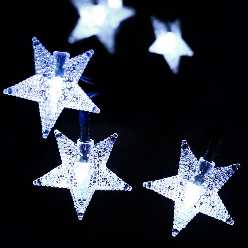 Waterproof outdoor garden solar lighting starfish led string lights