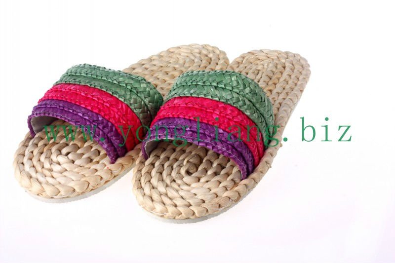 corn straw woven straw beach shoes