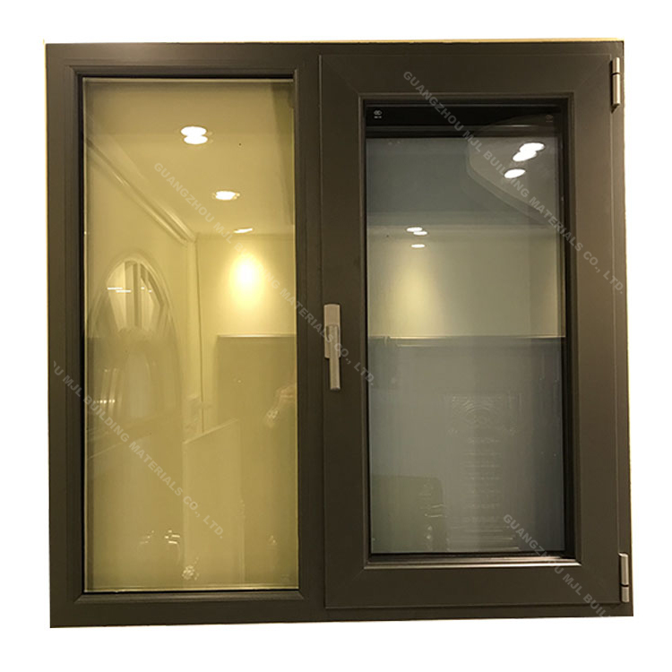 High quality reflected glass commercial aluminum french tilt turn casement window frames