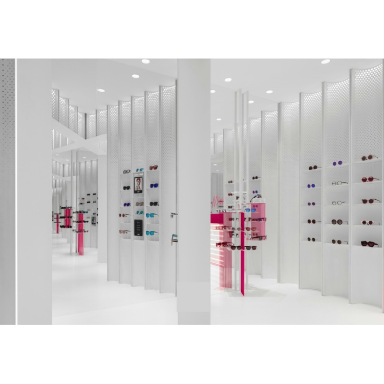 Modern Custom White Interior Design Furniture For Optical Shop