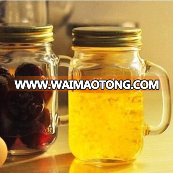 Metal lids for glass mason jar with straw hole colorful screw caps