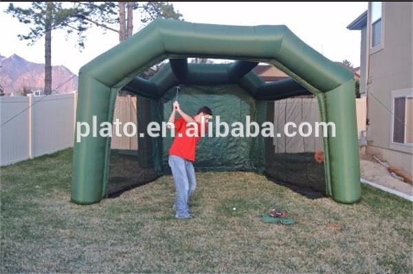 Custom color giant inflatable golf practice net , inflatable event tent for golf games