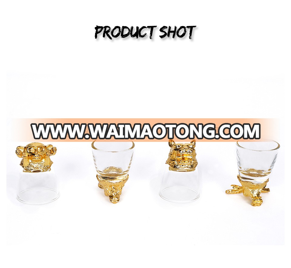 1SET 400ML Wine Separator And 25ML Shot Glass Unique Design Crystal Glass For Agave Brandy VODKA Gin Wedding Decorations Gift