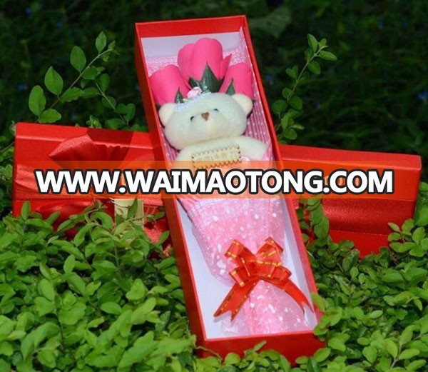 Wholesale christmas gifts artificial packing rose flowers