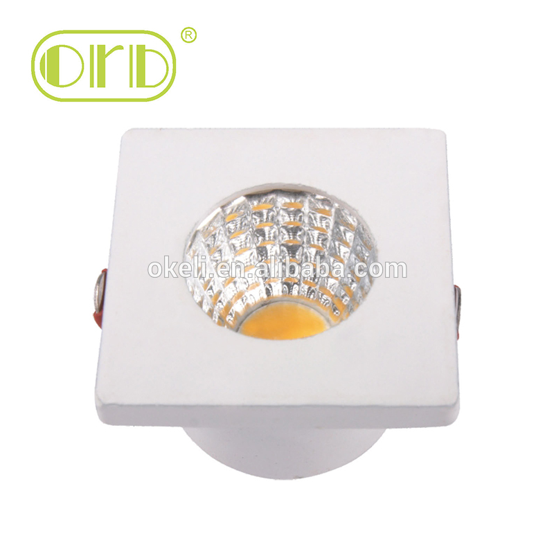 USD0.68/pcs Promotion Mini 1W LED Down lights India Pure Aluminum Square COB Recessed Ceiling Down lights for Commercial Office