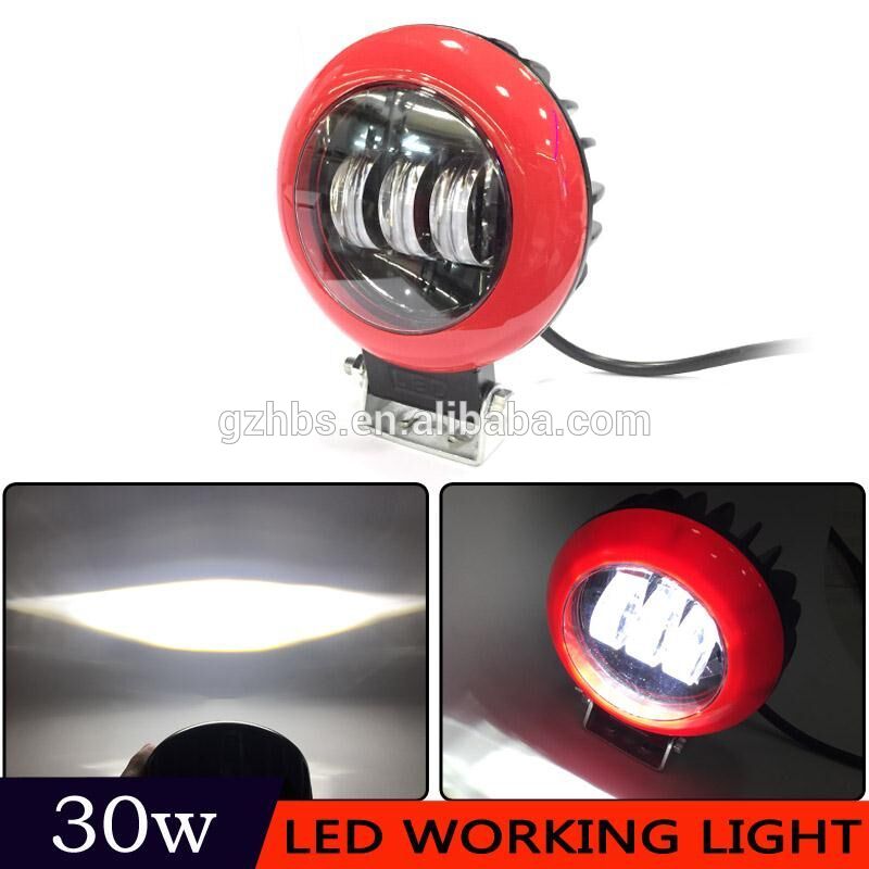 30W 12V/24V Round Spot Light Fog Light Off Road ATV Tractor Train Bus Boat ATV UTV Work Lamp Truck Motorcycle