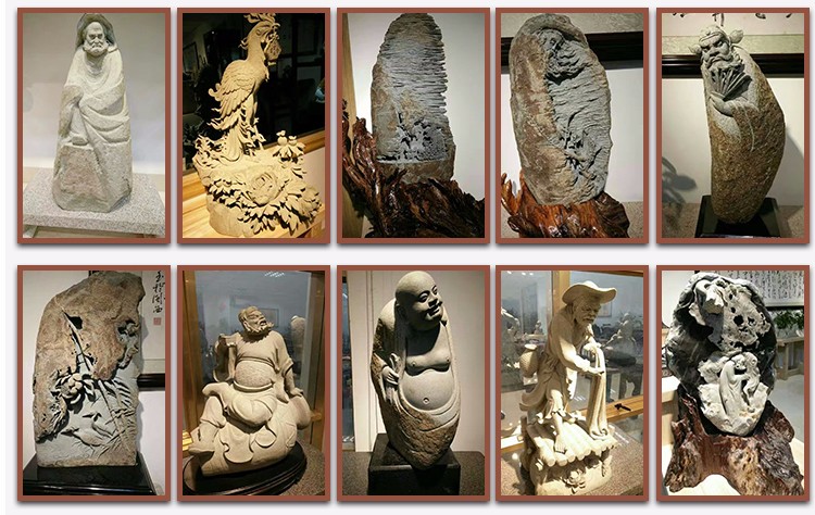 Hand Carved Natural Stone The God Of Longevity Sculpture