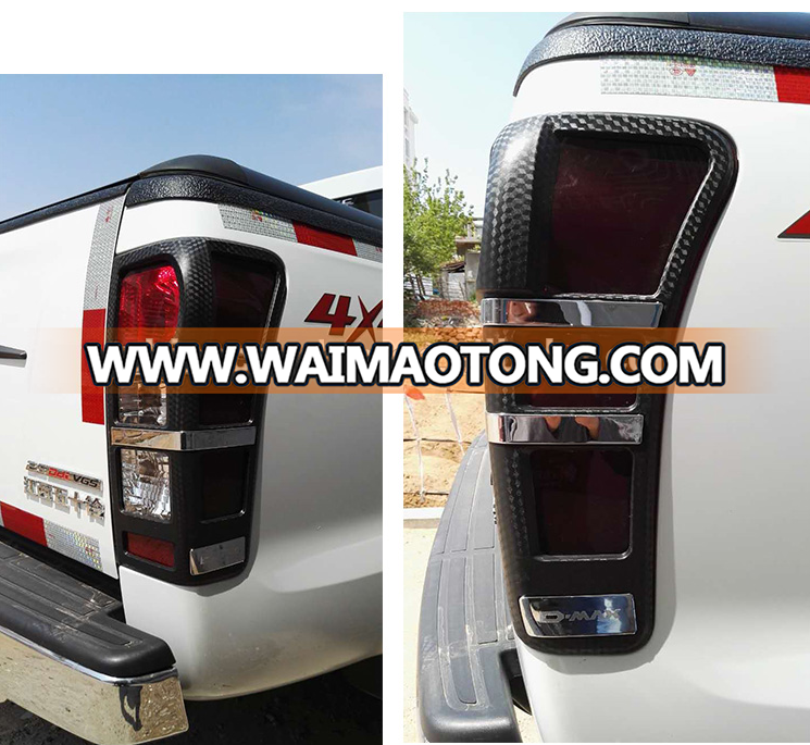 Carbon looking color 3D color tail lamp cover for 2012-2014 D-MAX accessories