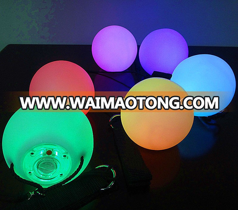 Popular Magic Flow Led Flashing Bouncing Ball Light Glow POI Toy