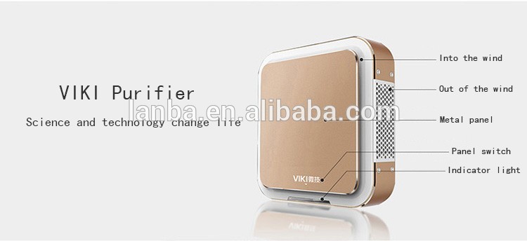 New style high quality portable hepa filter ionizer air purifier for car