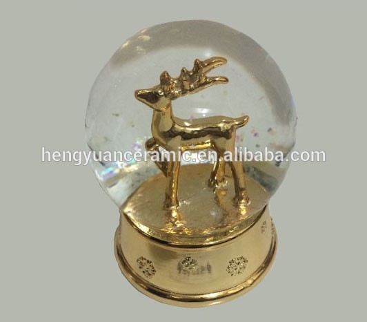 Electroplating silver snow globe for christmas decor