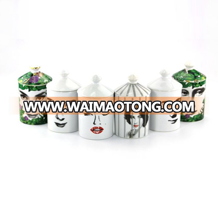 Wholesale Cheap Marble Ceramic Jar Porcelain Storage Jar With Custom Lid