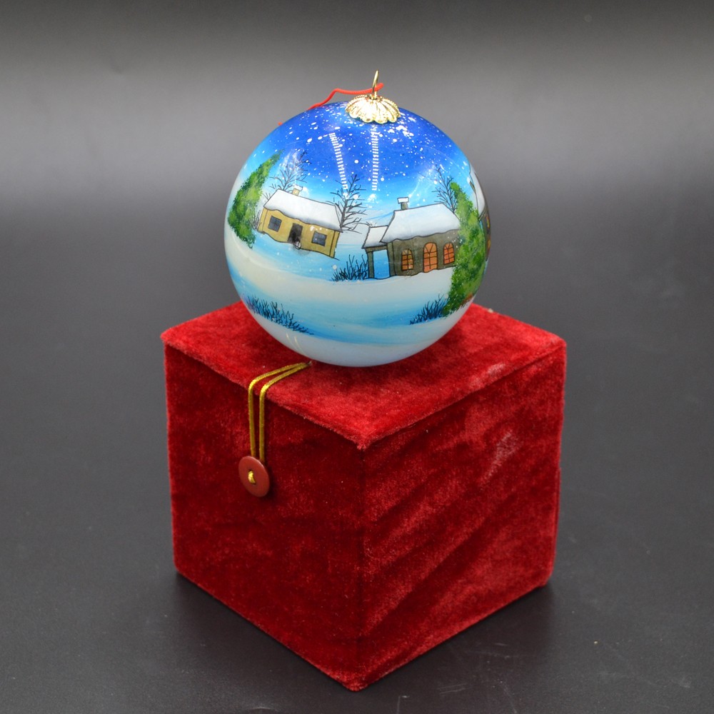 personalized inside painting glass bauble for Christmas tree as well as home decoration