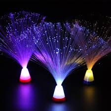 10.5" Wedding party decorative LED FIBER OPTIC color change table lamp