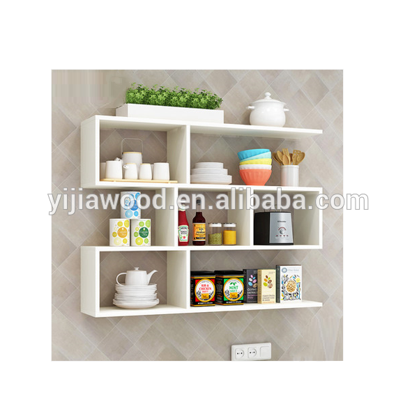 wood wall mounted shelf set for kitchen new design wholesale