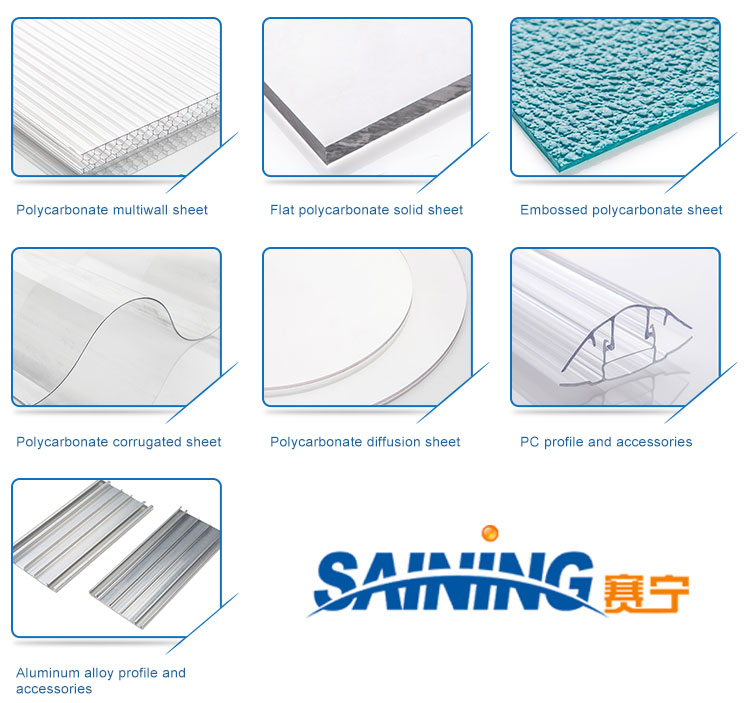 polycarbonate hollow sheet 10 years Building Materials/Plastic Roofing Material /Lexan Polycarbonate Flat Roofing