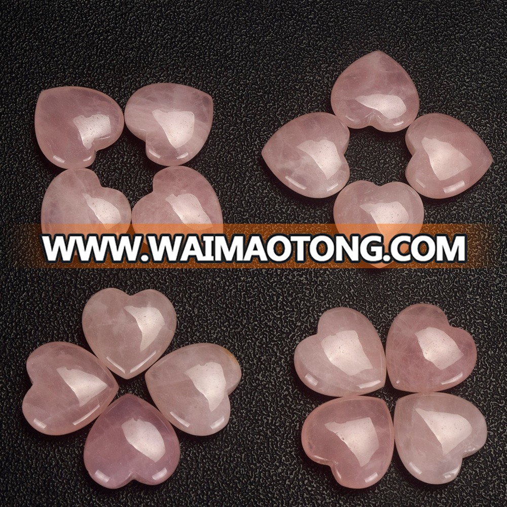 natural wholesale semi-previous rose quartz heart for sale