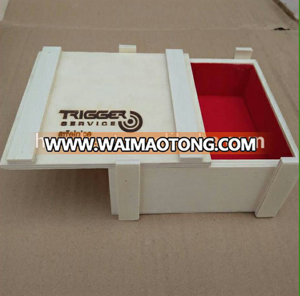 Plain Unfinished Plywood Packaging Box Gift with Lid for Jewelry Bangle