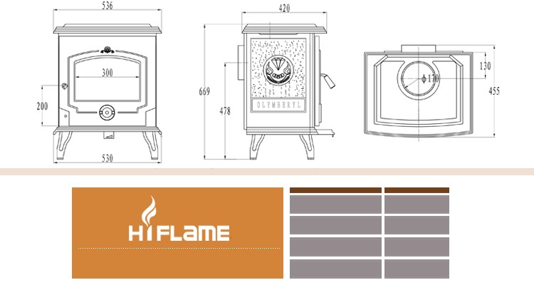 Cast iron fireplace cover radiator and floor standing wood burning fireplace HF233