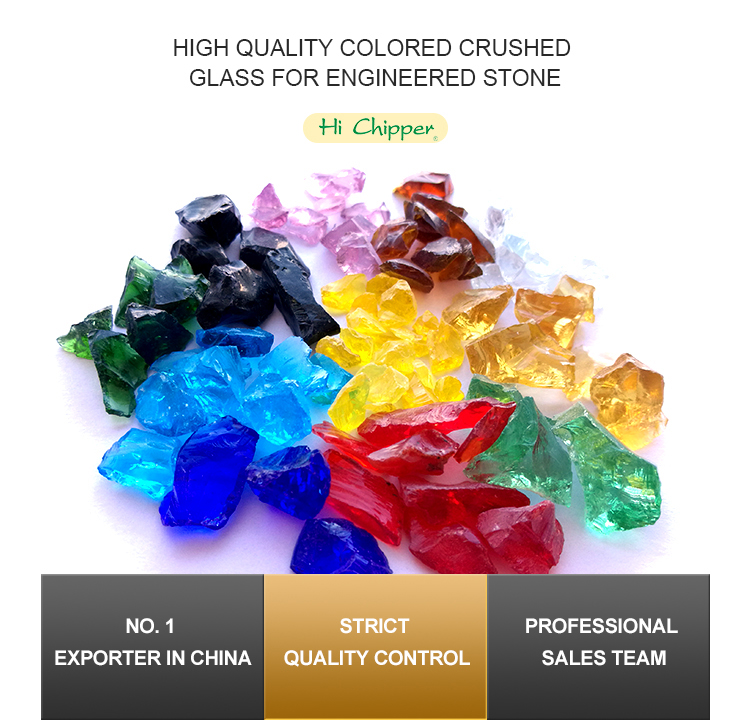 Opaque colorful colored crushed glass products for sale