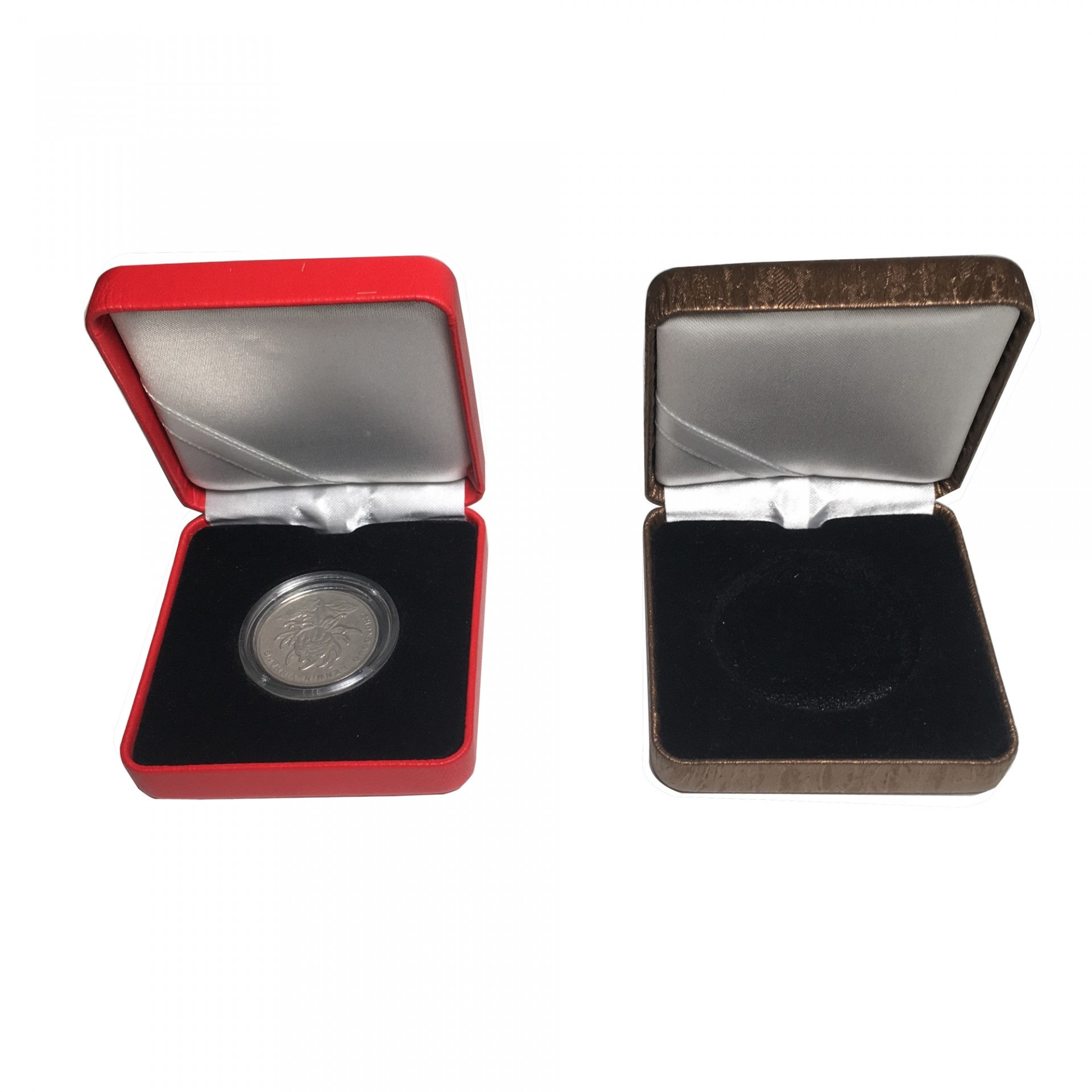 single velvet coin display box