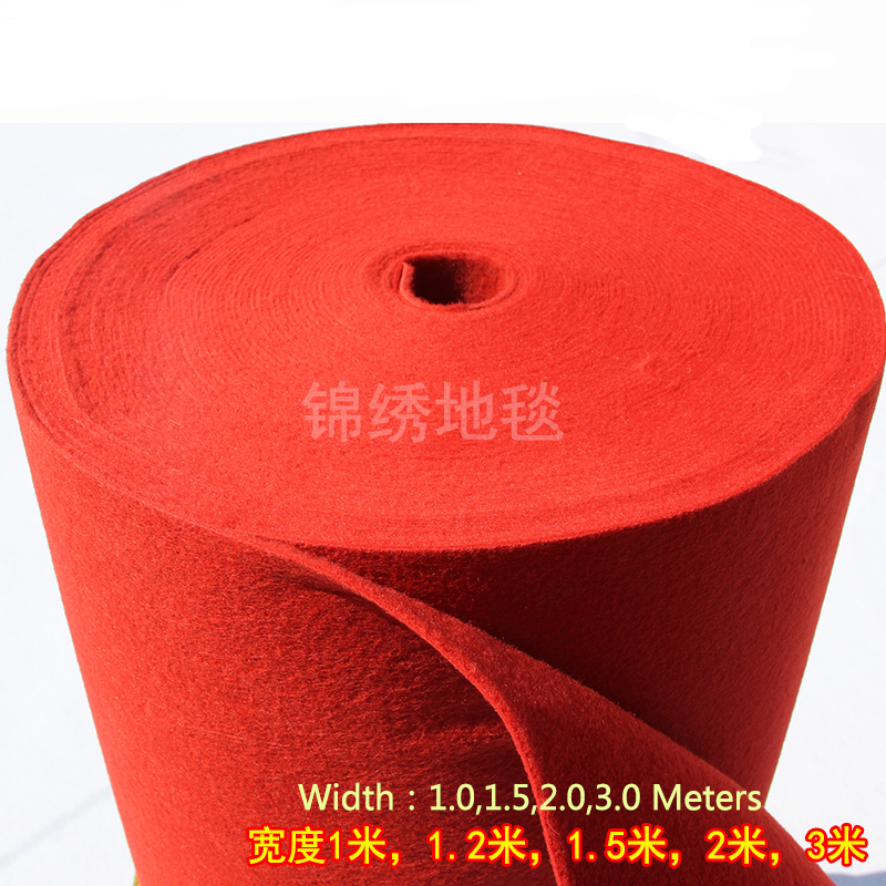 100% Polyester Colorful Exhibition Wine Red Carpet Plain Velour Event Carpet