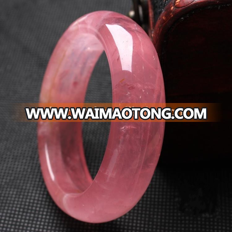 beautiful high quality rose quartz crystal bangles with promotional prices