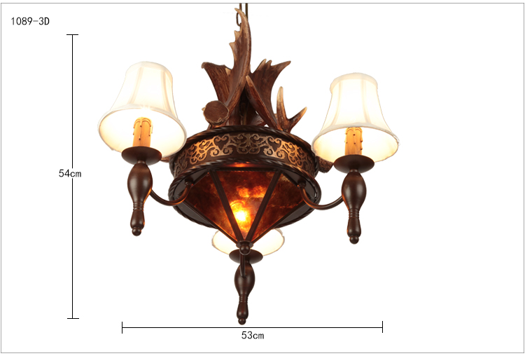 E27 Lamp Socket Modern American Style Lighting Antler Chandelier