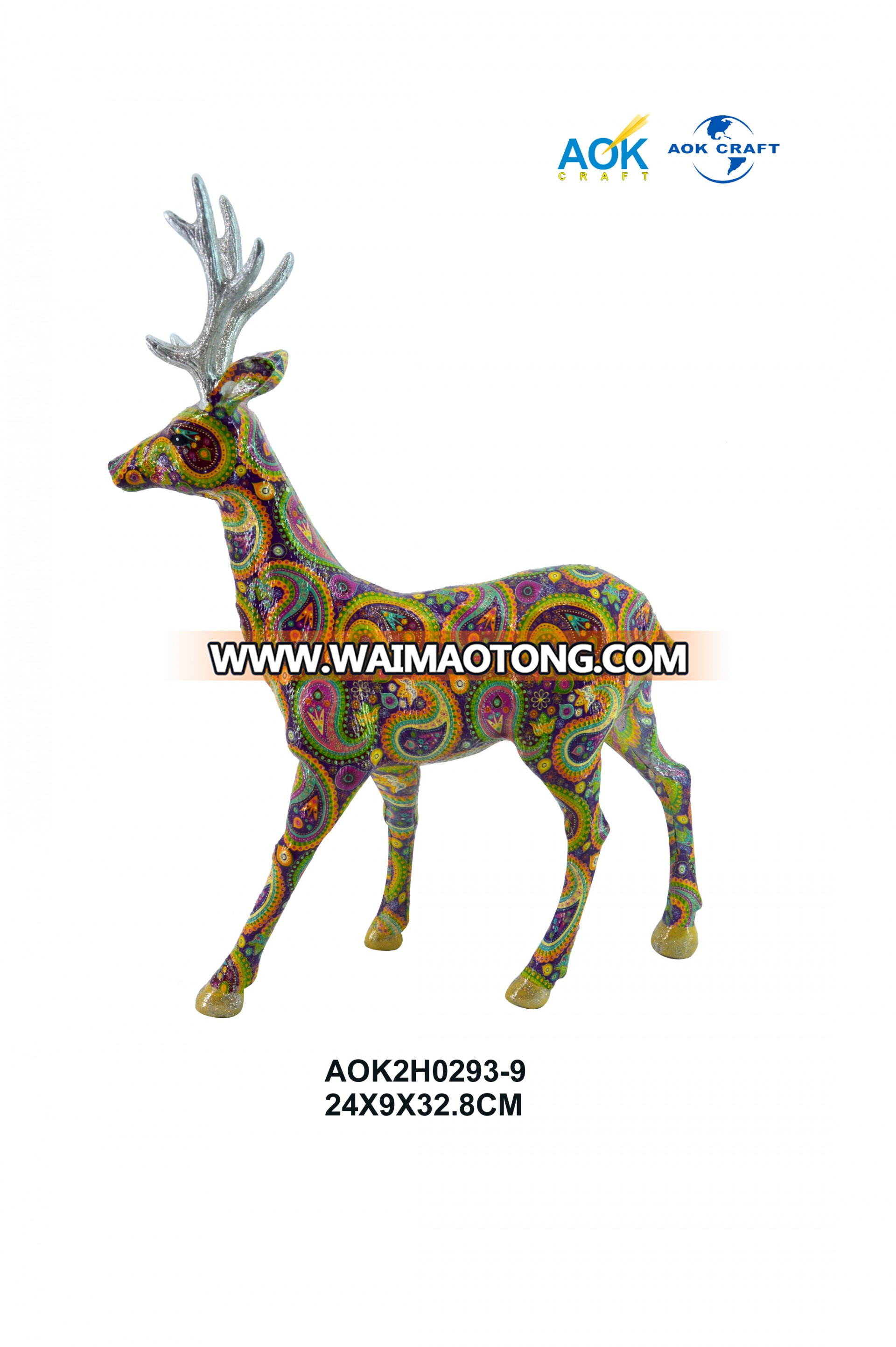 Fashion deer resin material Christmas decoration table decoration