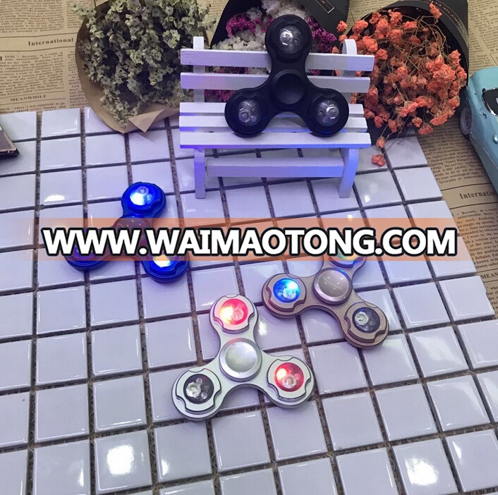 Shenzhen factory price LED aluminum fidget spinner with 608 hybrid ceramic bearings LED Hand spinner