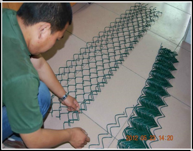 PVC-coated construction chain link fence