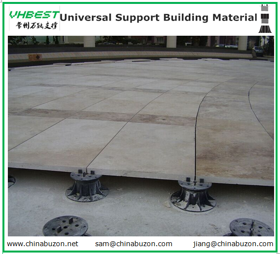 Adjustable plastic pedestal for raised floor stone flooring Paving adjustable plastic pads