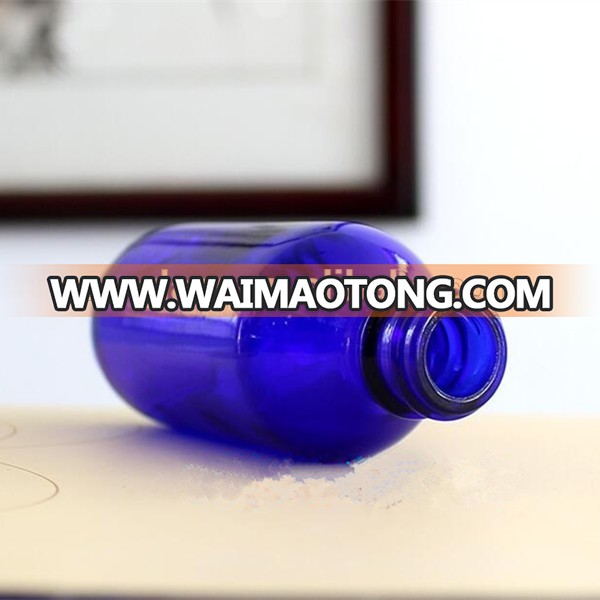 4OZ 120ml bulk mason jars for sale cobalt blue glass bottle with cap