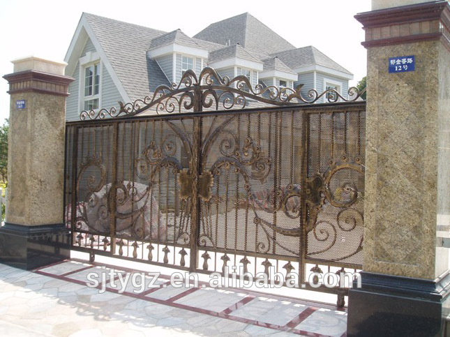 Excellent iron housing gate,wrought iron gate grill design