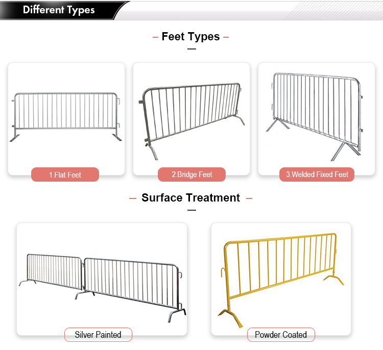 hot sale road safety crowd control pedestrian barriers for sale