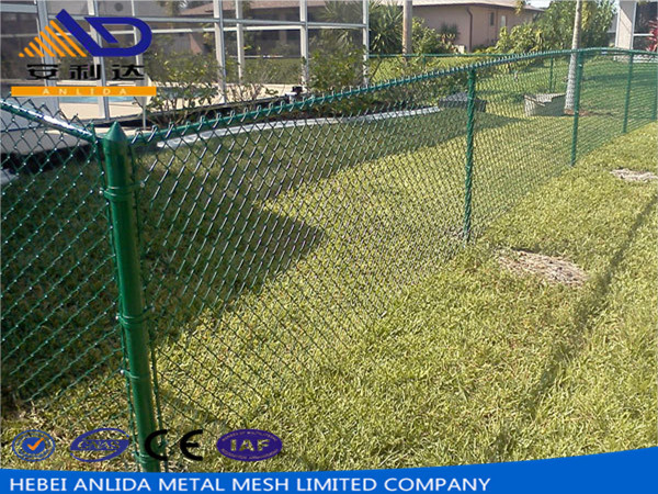 galvanized black pvc coated chain link fence