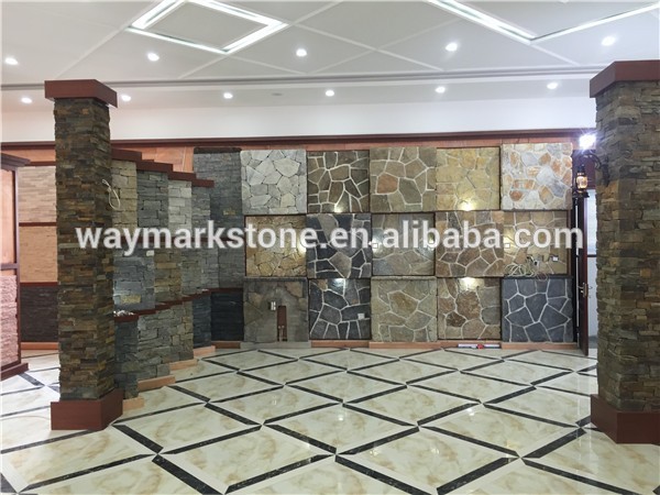 Landscape quartz waterfall stone natural cultured panel wholesale WP-ZB14