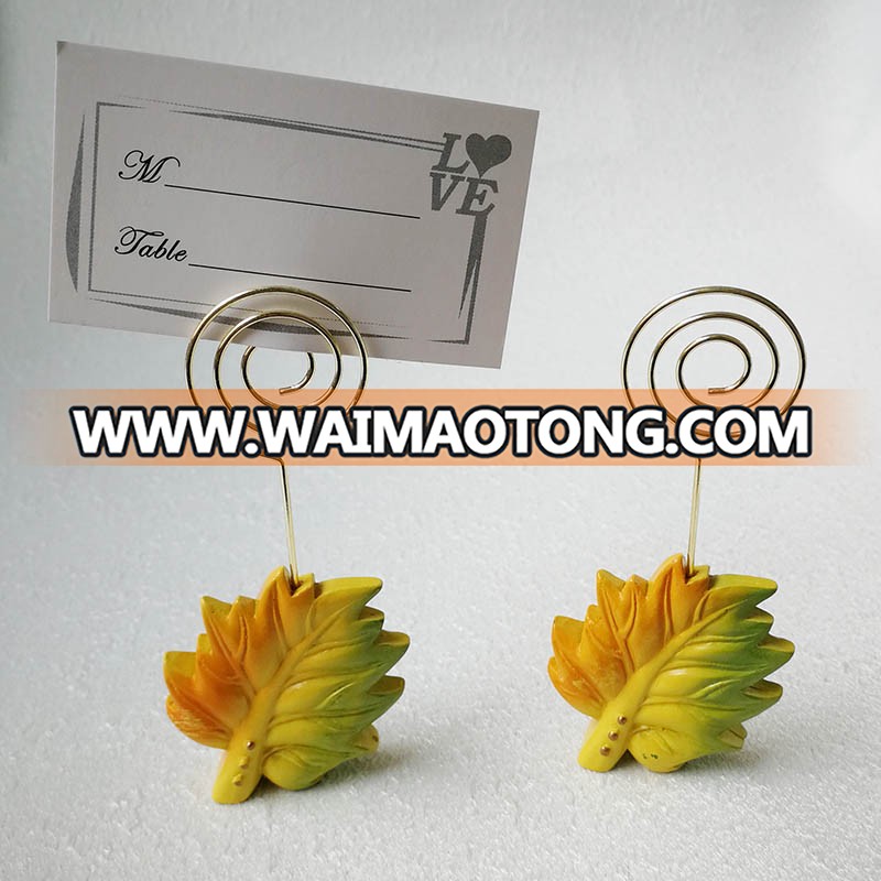 Ywbeyond Autumn Wedding Favors Maple Leaf Place Card Holder Photo Holders Seat Clip Wedding Table Decoration