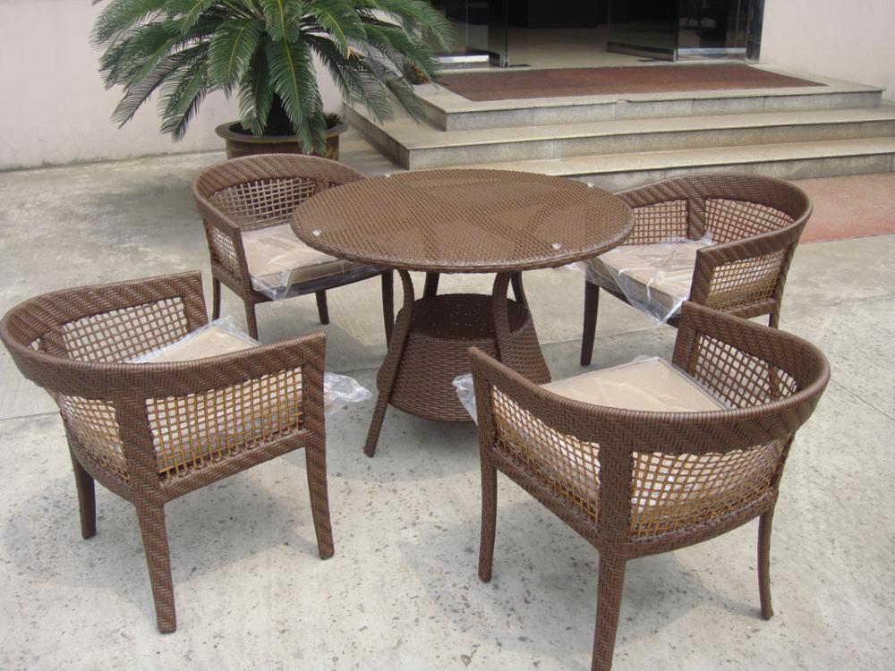 wholesale unique chinese rattan wicker restaurant outdoor furniture dining sets