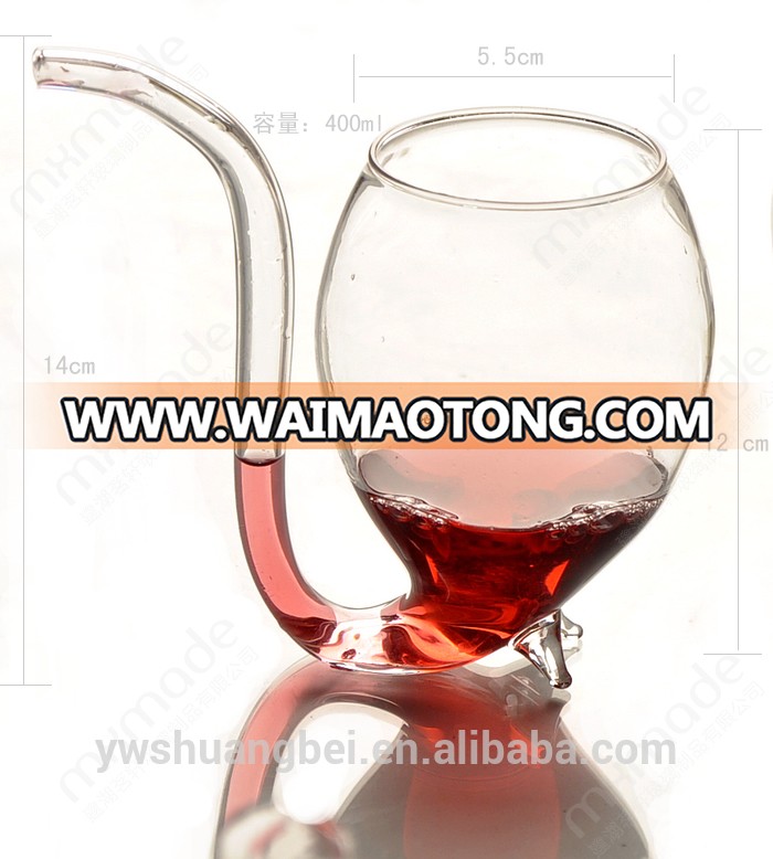 400ml Handmade High-Borosilicate Durable Double Wall Wine Glass With Filter For Chateau Lafite Rothschild