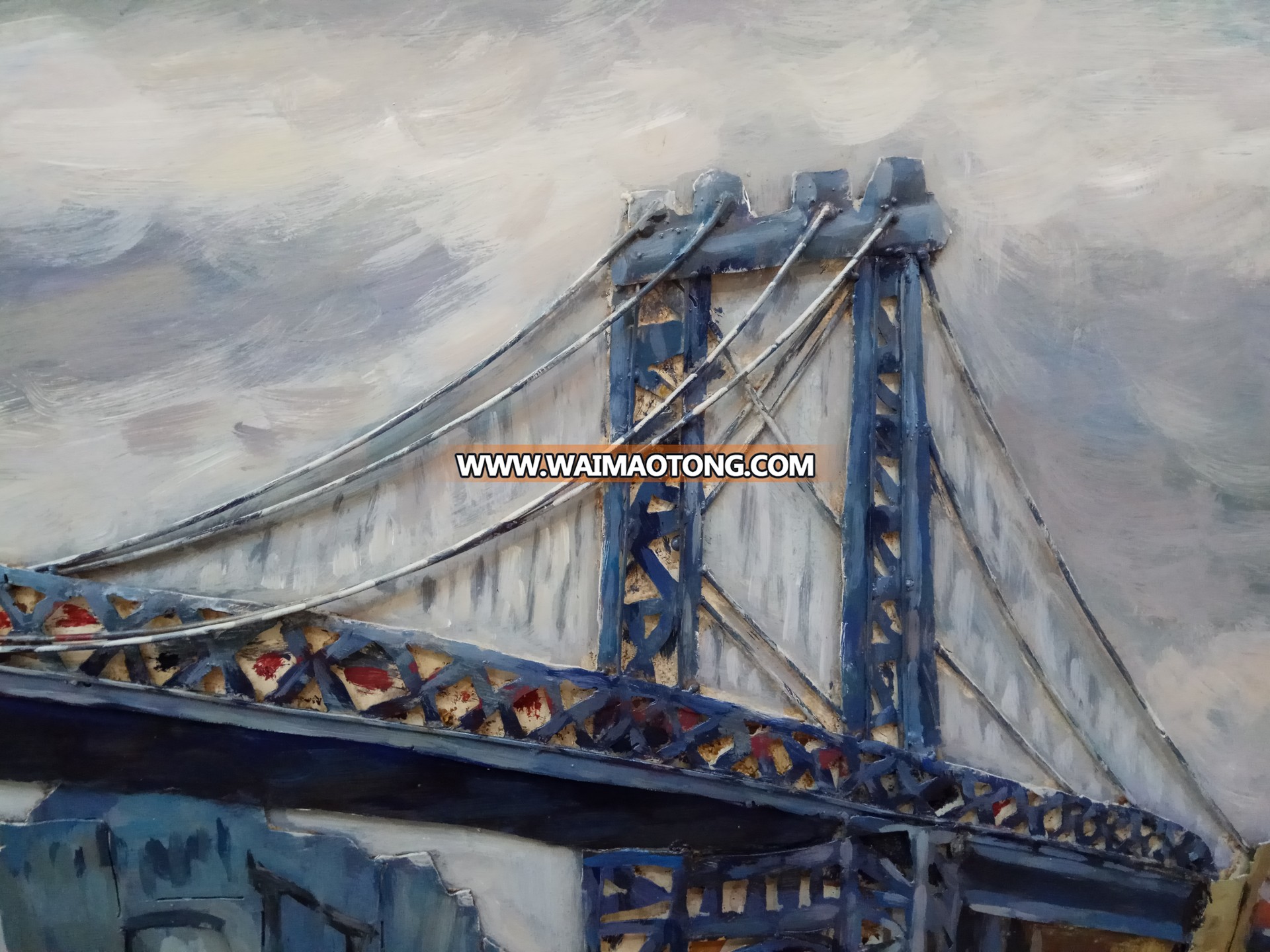 U.S.A Golden Gate Bridge style Modern iron Wall Art Oil Painting