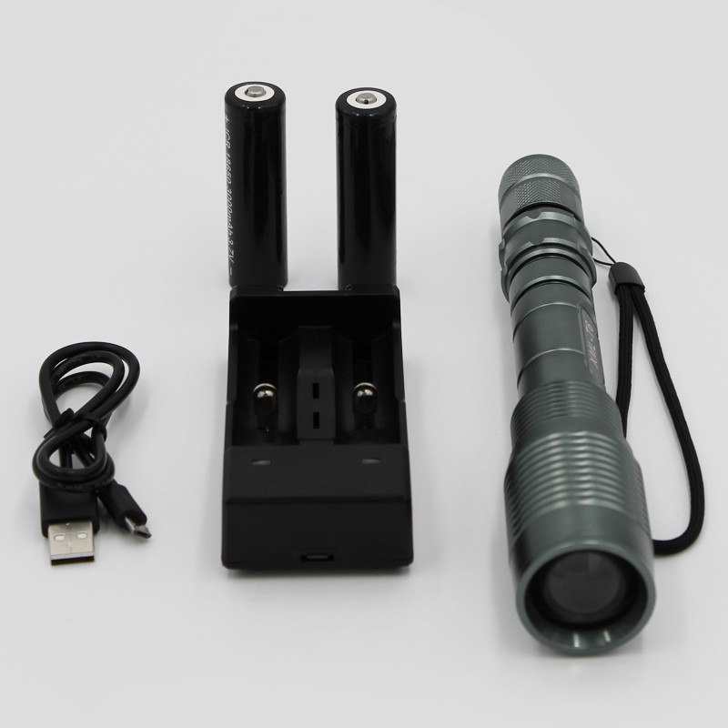 1200 Lumens XML T6 ZOOM LED Flashlight rechargeable japan torch light