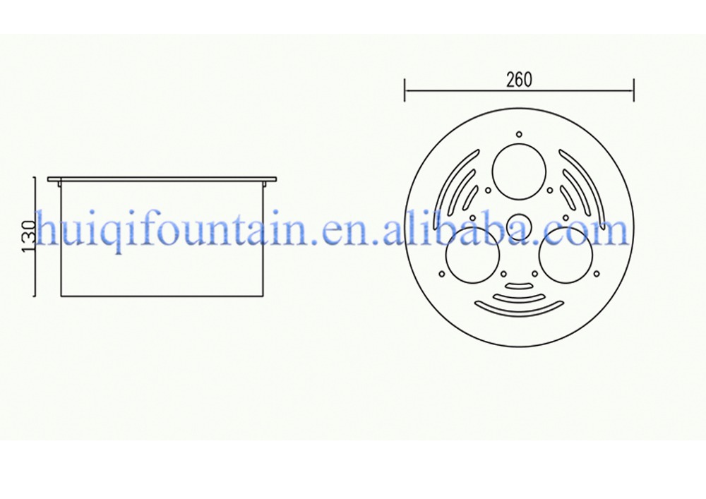 Chinese Led Light Water Sheet Dancing Dry Fountain Underground Design