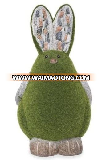 Easter Rabbit Green Handmade Artificial Turf Grass Animals Home Ornamental Decor