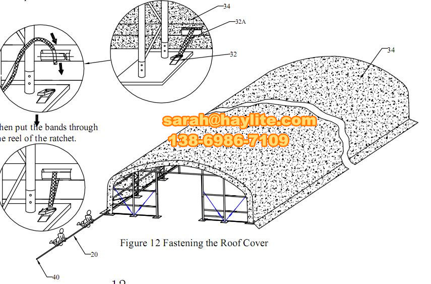 Construction steel structure warehouse Tent 40FT x60FT