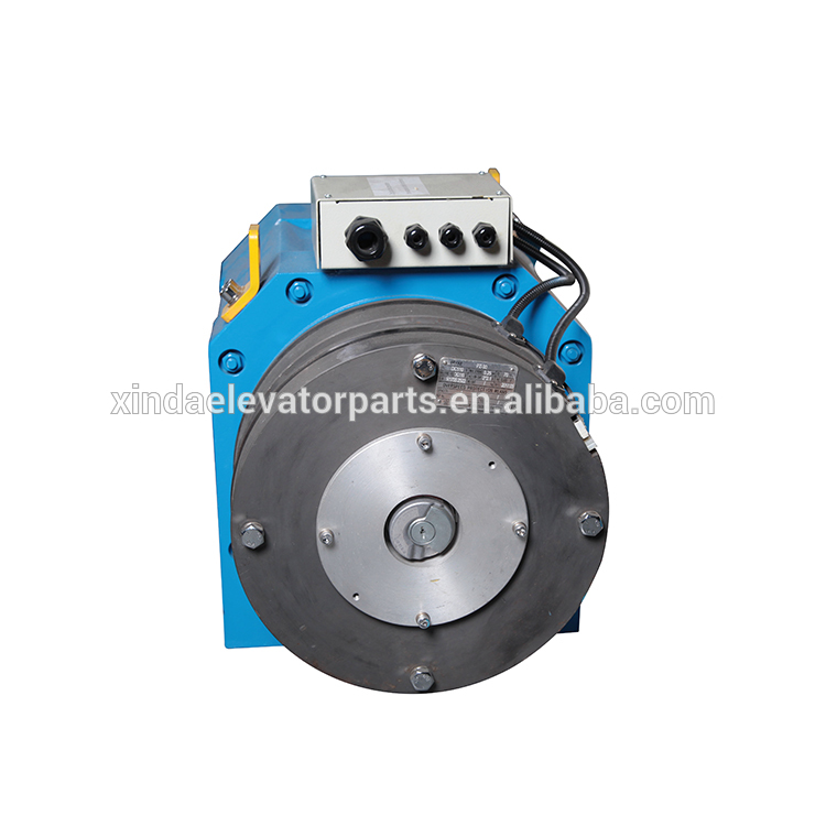 Gearless elevator motor DC110V 3 phase elevator gearless traction machine with 20 poles