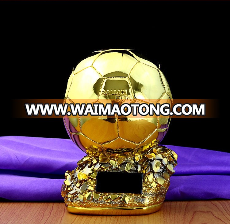 2019 new golden globe trophy electroplated golden ball support laser engraving resin crafts